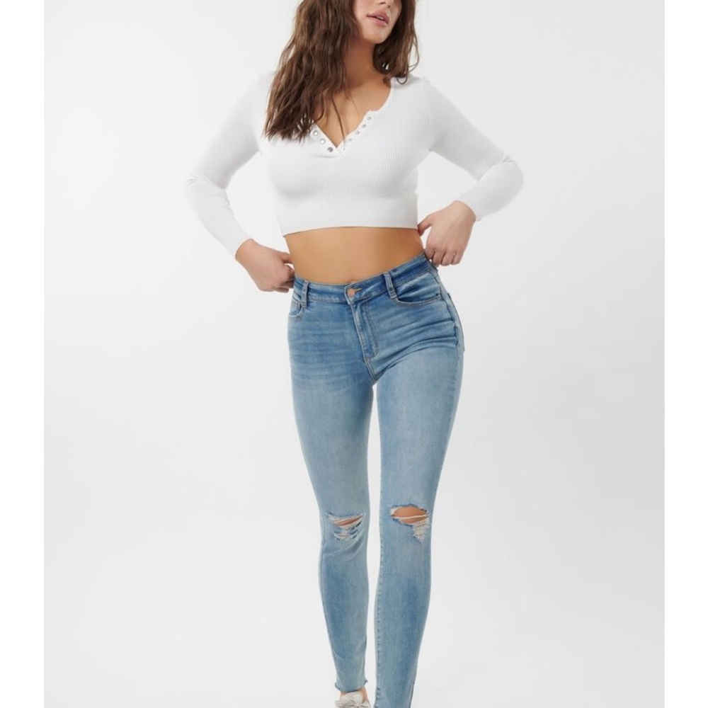 Garage Light Blue High Rise Jeans